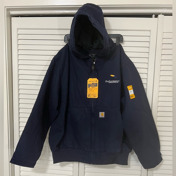 Carhartt J130 Washed Duck Insulated Active Jacket Gemplers Navy Blue Size XL - Picture 11 of 13